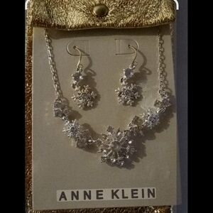 Anne Klein Silver Seasonal Necklace and Earring Set